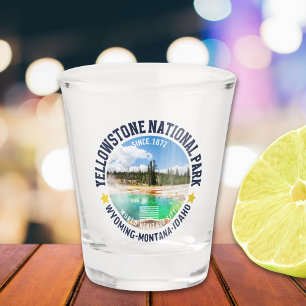 Yellowstone National Park Landscape Forest Shot Glass