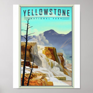 Yellowstone National Park Litho Artwork Poster