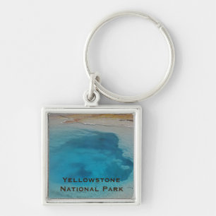 Yellowstone National Park Lovely Blue Pool Nature Key Ring