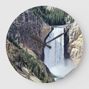 Yellowstone National Park Lower Yellowstone Falls Large Clock