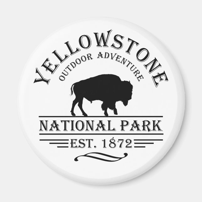 Yellowstone national park magnet (Front)
