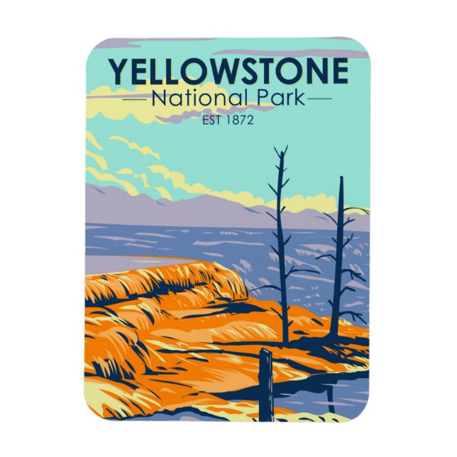 Yellowstone National Park Mammoth Hot Springs Magnet (Vertical)