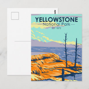 Yellowstone National Park Mammoth Hot Springs Postcard