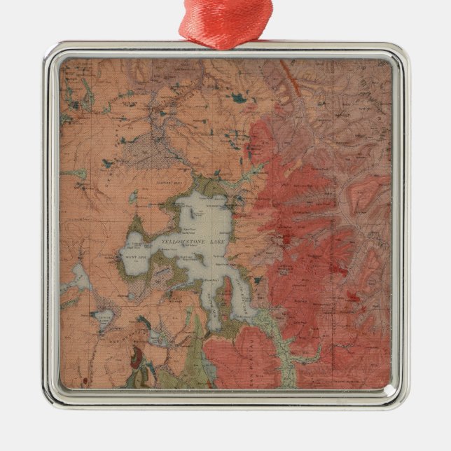 Yellowstone National Park Metal Tree Decoration (Front)