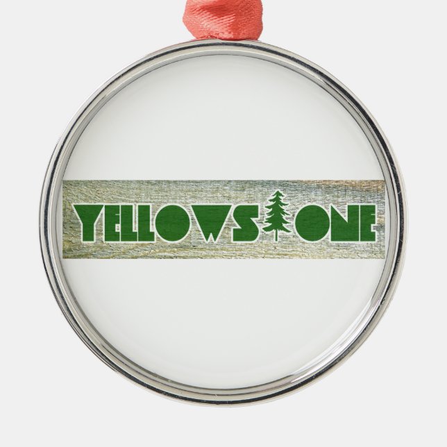 Yellowstone National Park Metal Tree Decoration (Front)