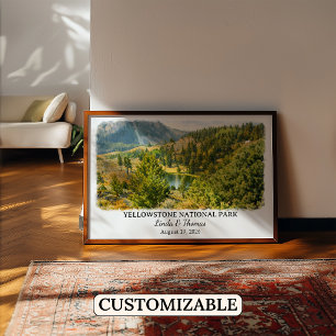 Yellowstone National Park Montana Poster, Custom Poster