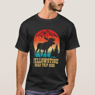 Yellowstone National Park Moose Family Road Trip 2 T-Shirt