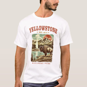 Yellowstone National Park – Mountain and Bison T-Shirt