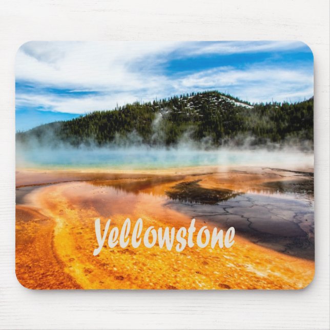 Yellowstone National Park Mountains Nature Animals Mouse Mat (Front)