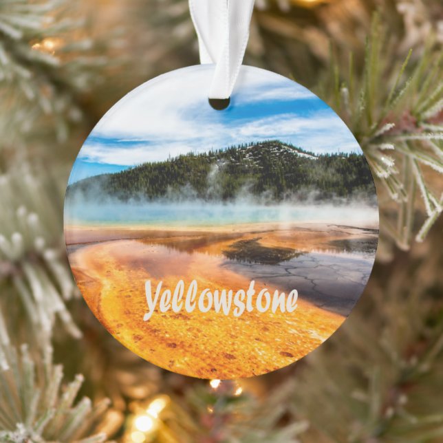 Yellowstone National Park Mountains Nature Animals Ornament (Tree)