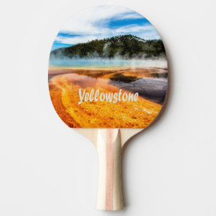 Yellowstone National Park Mountains Nature Animals Ping Pong Paddle