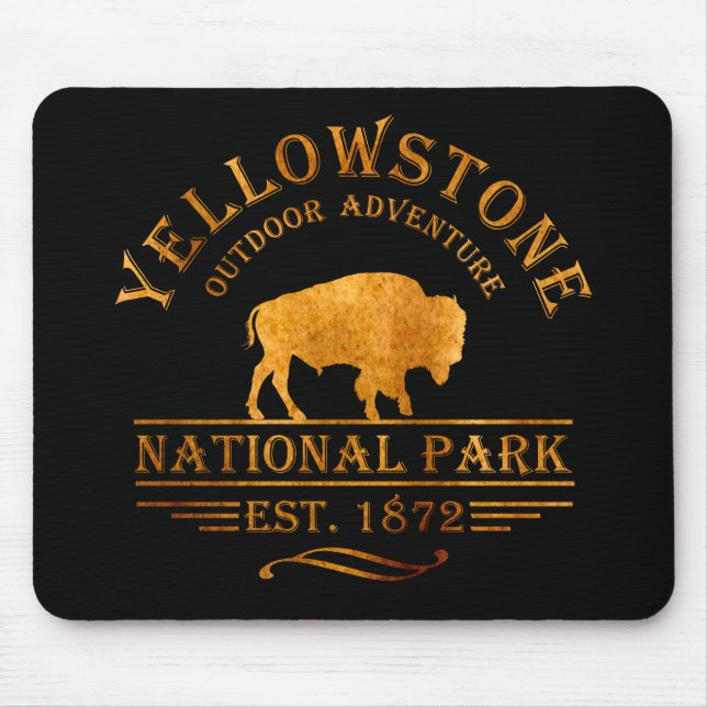 Yellowstone national park mouse mat (Front)