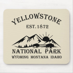 Yellowstone national park mouse mat