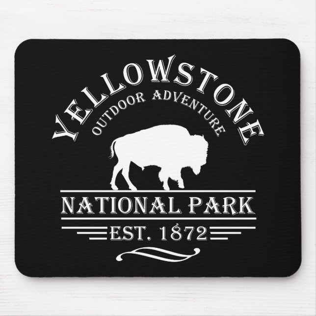 Yellowstone national park mouse mat (Front)