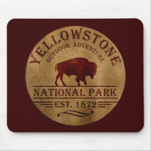 Yellowstone national park mouse mat