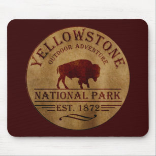 yellowstone national park mouse mat