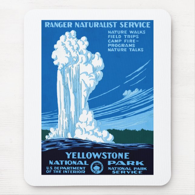 Yellowstone National Park Mouse Mat (Front)