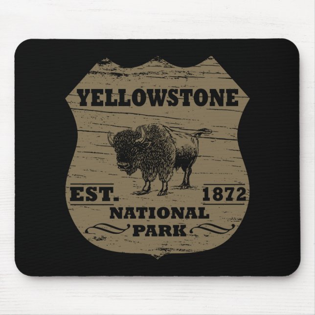 Yellowstone national park mouse mat (Front)