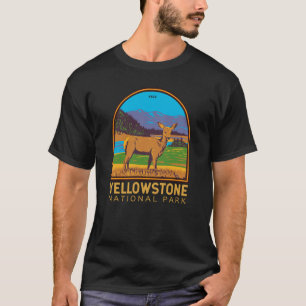 Yellowstone National Park Mule Deer Vintage T-Shirt