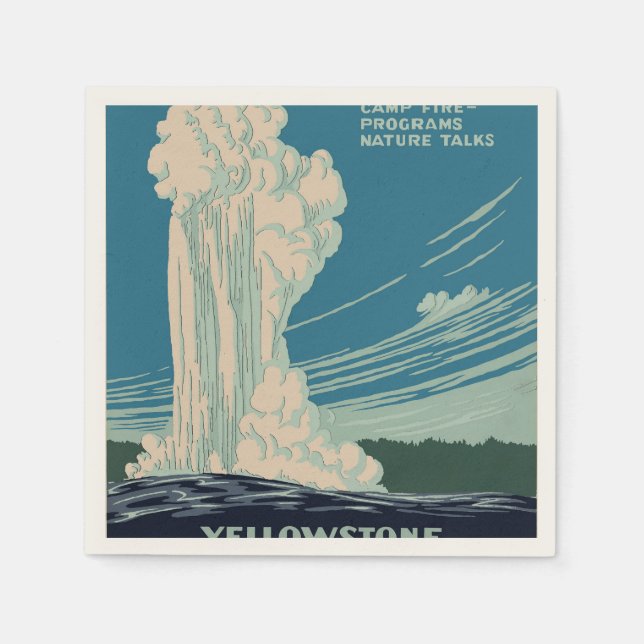 Yellowstone National Park Napkin (Front)