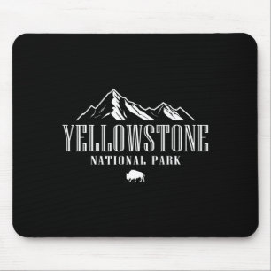 Yellowstone national park nature hiking mouse mat