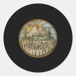 Yellowstone National Park Nature Mountains Hiking  Classic Round Sticker