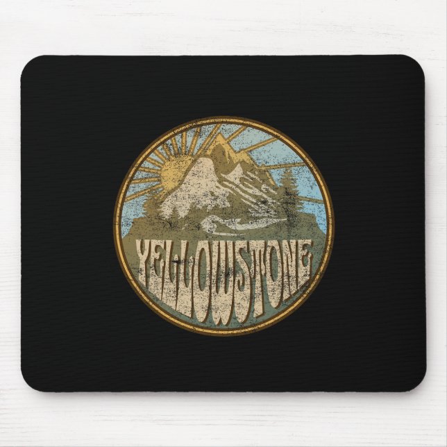 Yellowstone National Park Nature Mountains Hiking  Mouse Mat (Front)