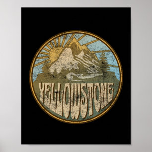 Yellowstone National Park Nature Mountains Hiking  Poster