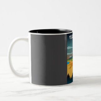 Yellowstone National Park Night Sky Stars Travel P Two-Tone Coffee Mug