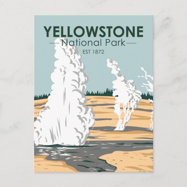 Yellowstone National Park Norris Geyser Basin Postcard (Front)