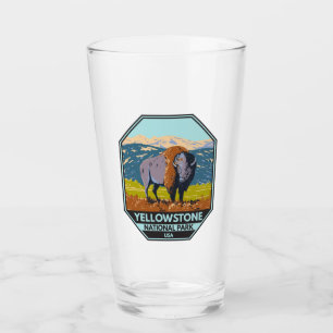 Yellowstone National Park North American Bison Glass