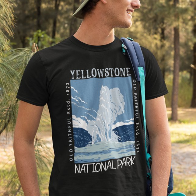 Yellowstone National Park Old Faithful Distressed  T-Shirt (Creator Uploaded)