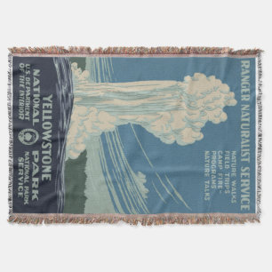 Yellowstone National Park Old Faithful Throw Blanket