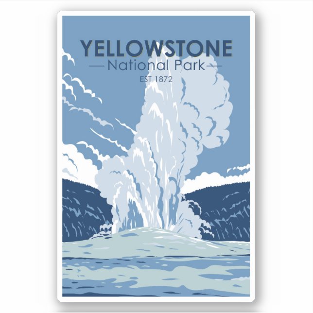 Yellowstone National Park Old Faithful Vintage (Front)