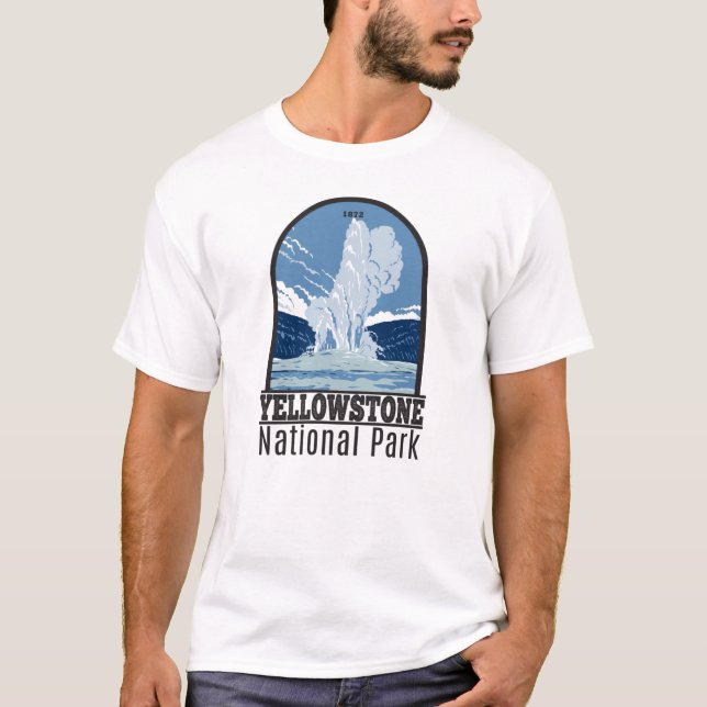 Yellowstone National Park Old Faithful Vintage T-Shirt (Front)