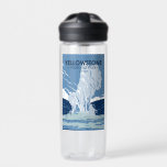Yellowstone National Park Old Faithful Vintage Water Bottle<br><div class="desc">Yellowstone Forest vector artwork design. The park features dramatic canyons,  alpine rivers,  lush forests,  hot springs and gushing geysers,  including its most famous,  Old Faithful.</div>