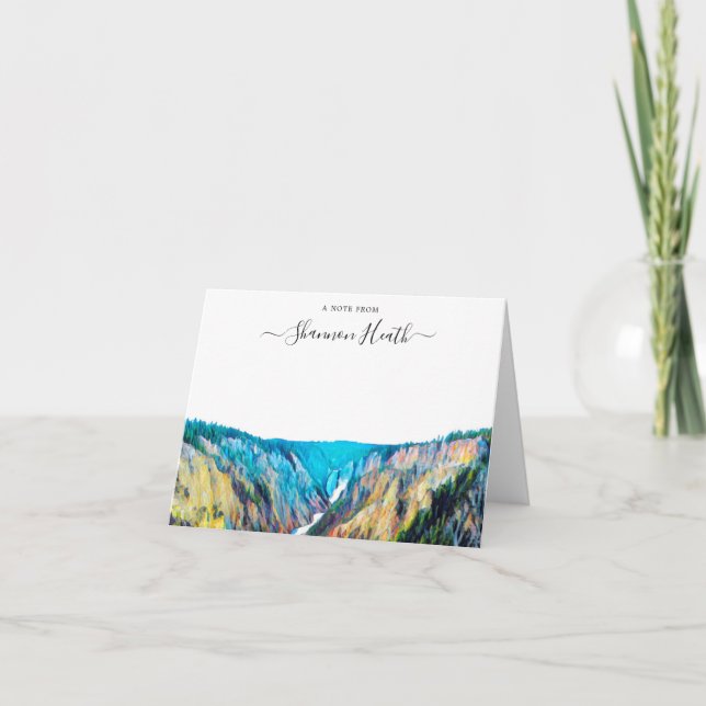 Yellowstone National Park Personalised Note Card (Front)