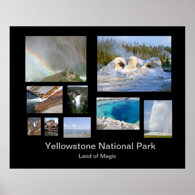 Yellowstone National Park Photo Template Poster (Front)