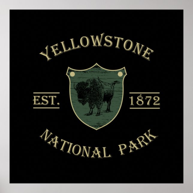 Yellowstone national park poster (Front)