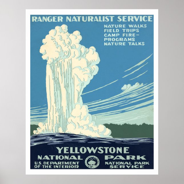 Yellowstone National Park Poster (Front)