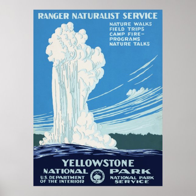 Yellowstone National Park Poster (Front)