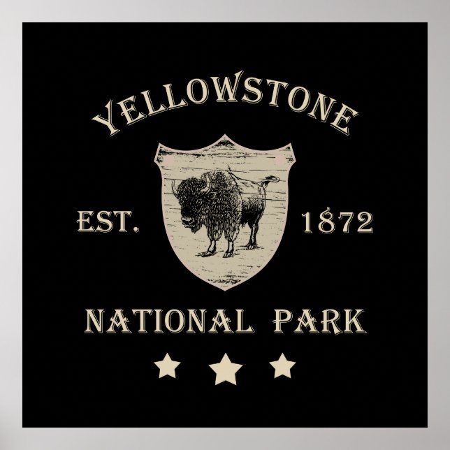 Yellowstone national park poster (Front)