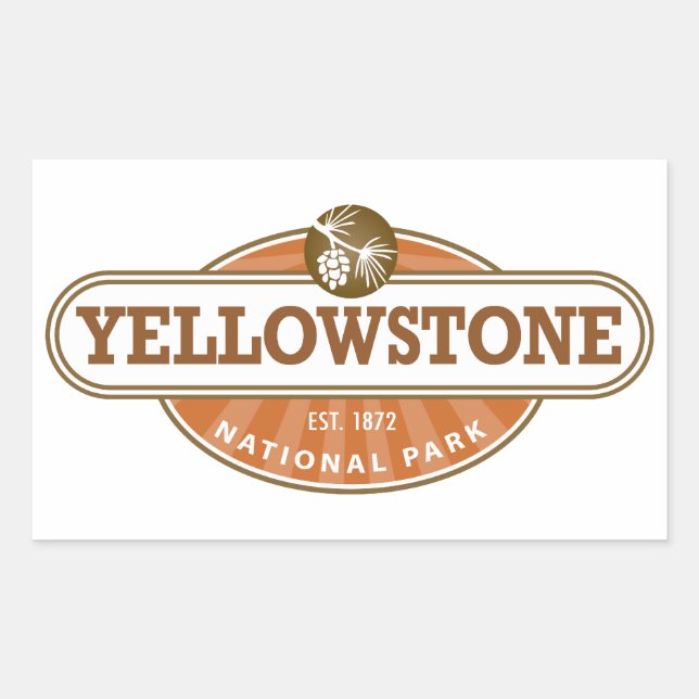 Yellowstone National Park Rectangular Sticker (Front)