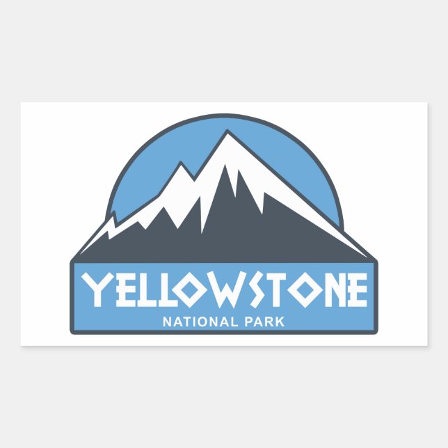 Yellowstone National Park Rectangular Sticker (Front)