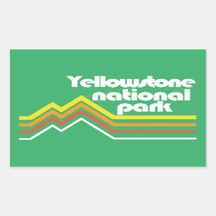 Yellowstone National Park Rectangular Sticker
