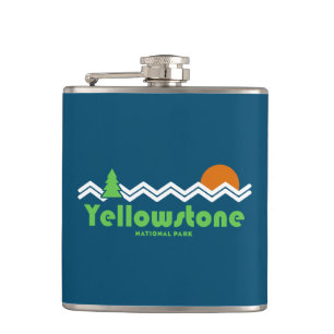 Yellowstone National Park Retro Hip Flask