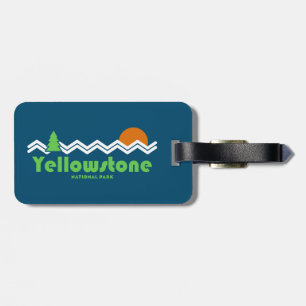 Yellowstone National Park Retro Luggage Tag