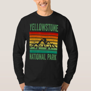 Yellowstone National Park Retro Vintage Sunset Sou T-Shirt