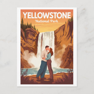 Yellowstone National Park, Romantic Couple Postcard