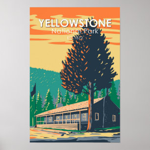 Yellowstone National Park Roosevelt Lodge Cabins Poster